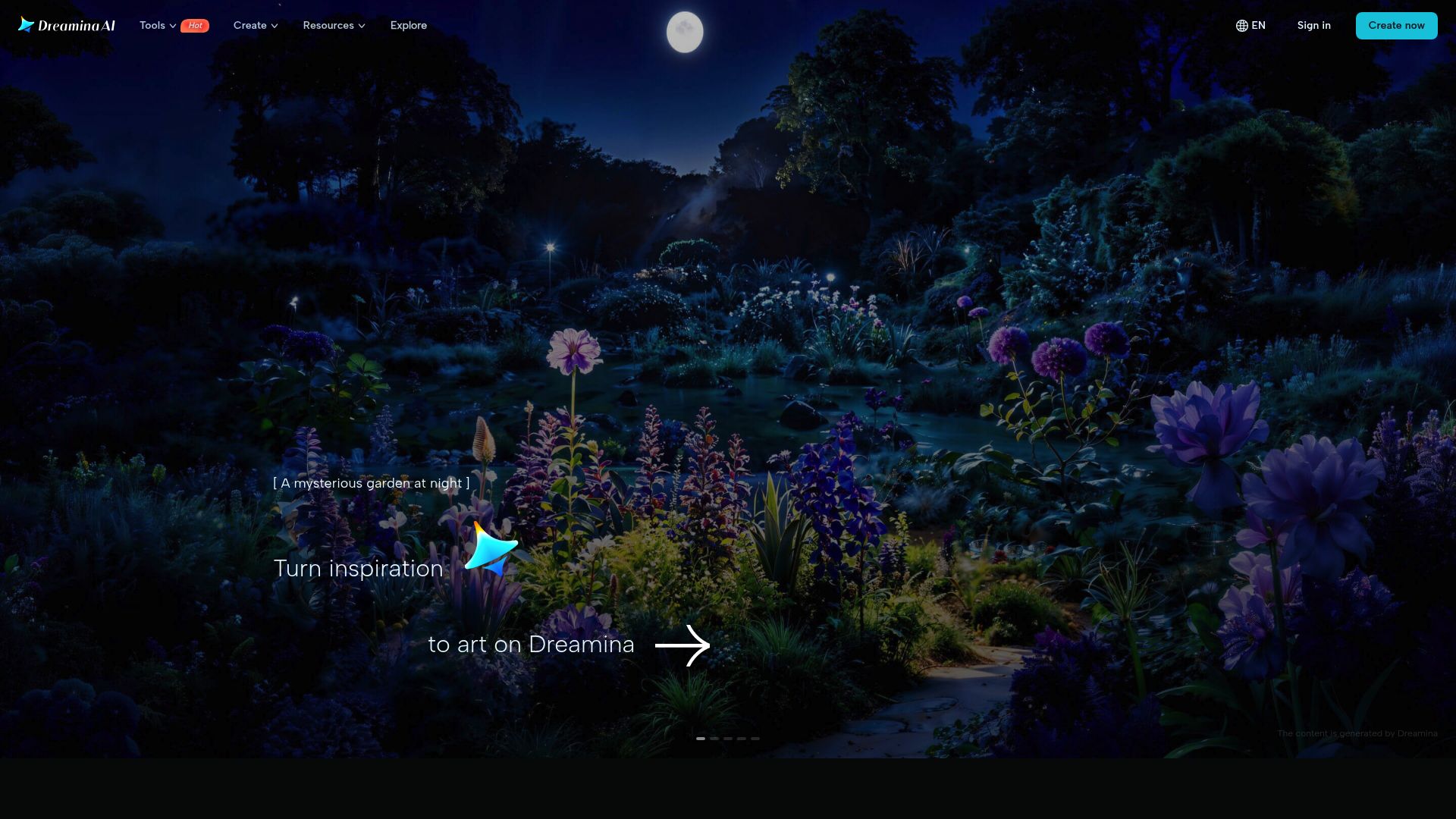 Screenshot of dreamina.capcut.com
