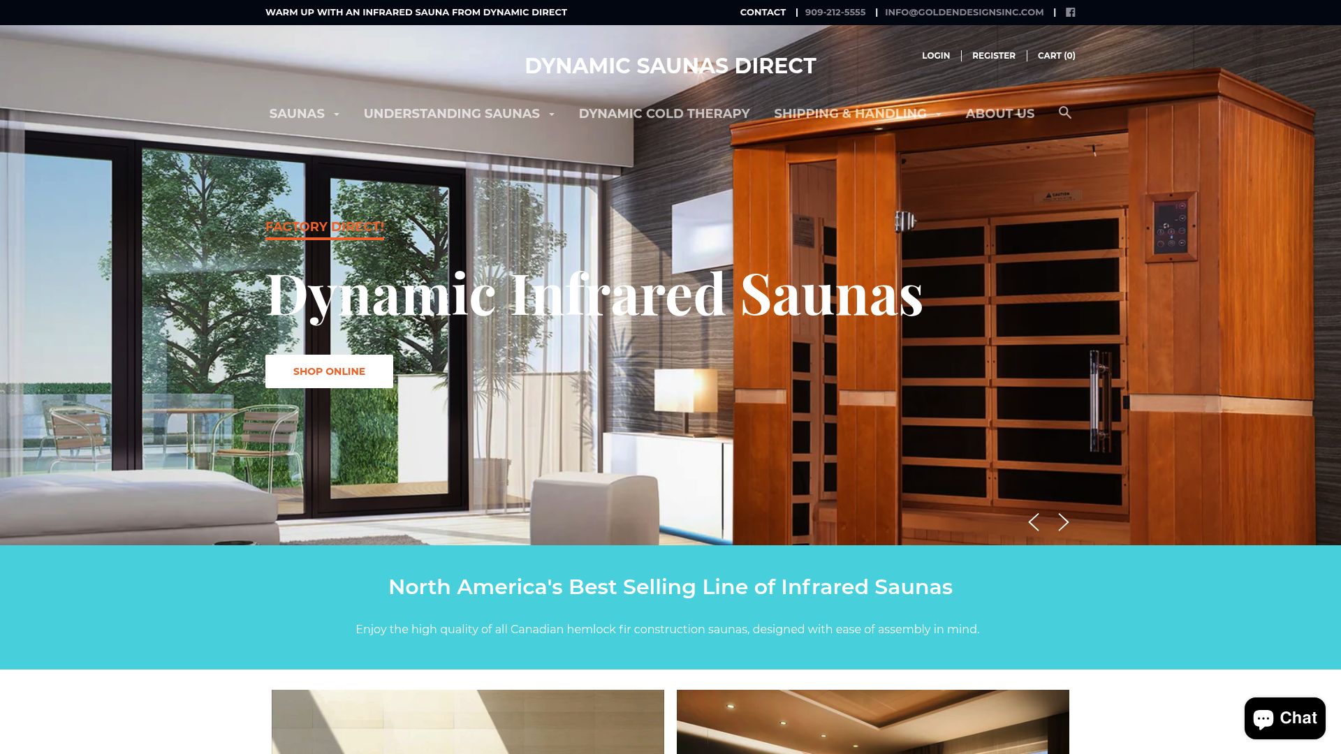 Dynamic Saunas Indoor Collection showing multiple configuration options