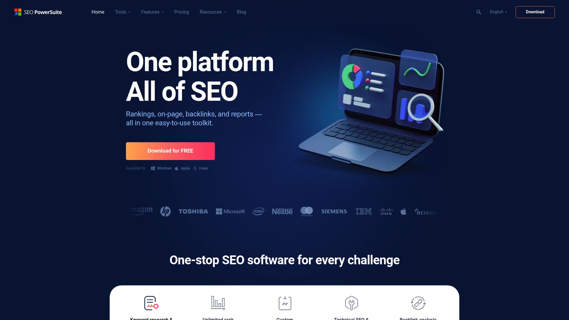 SEO PowerSuite desktop applications