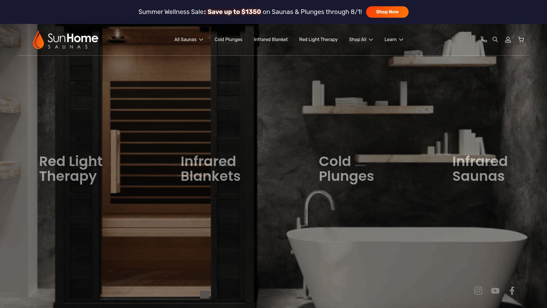 Sun Home Luminar 5-Person Outdoor Infrared Sauna with luxury weatherproof design