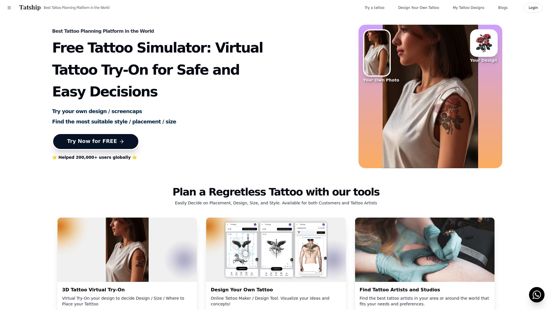 Screenshot of tatship.com