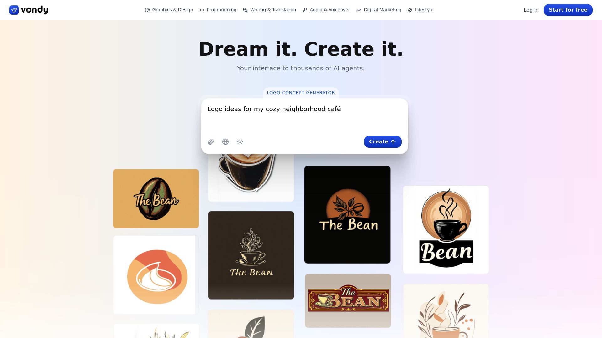 Screenshot of vondy.com