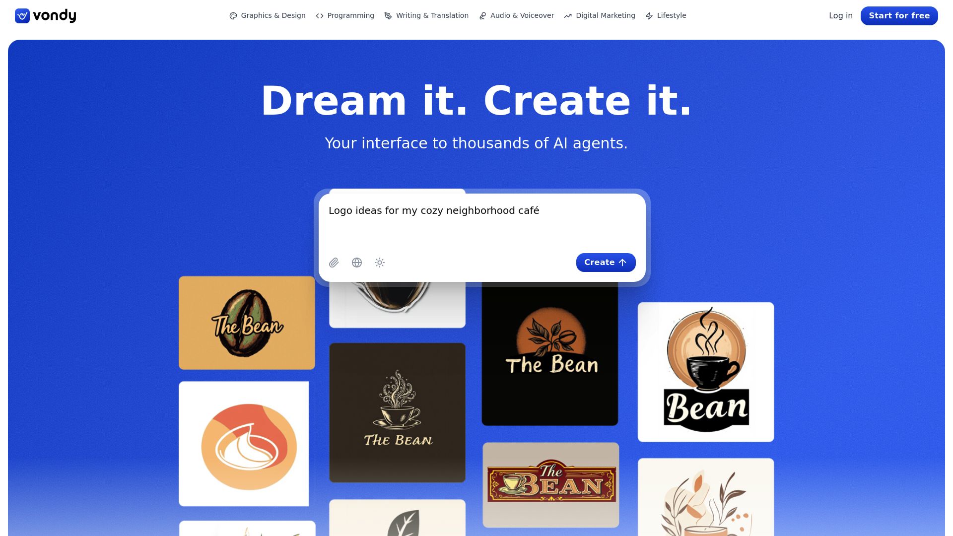 Screenshot of Vondy AI Tattoo Generator